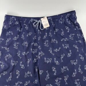 Peter Millar Swim Trunks Mens XXL Navy Blue Koi Fish Print Seaside Stretch NWT